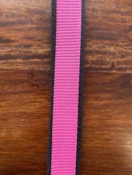 Welpenhalsband - pink/schwarz - 8 bis 15 Wochen